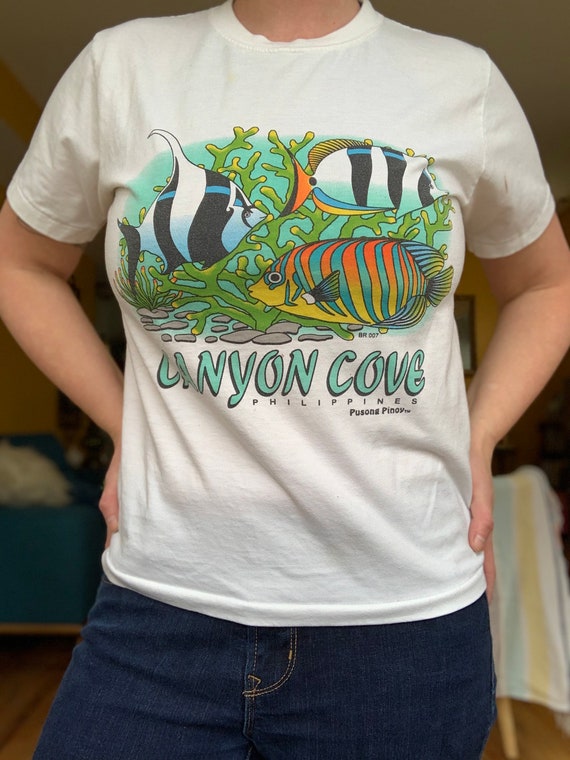 Vintage 80s 90s Canyon Cove tropical fish Philipp… - image 2