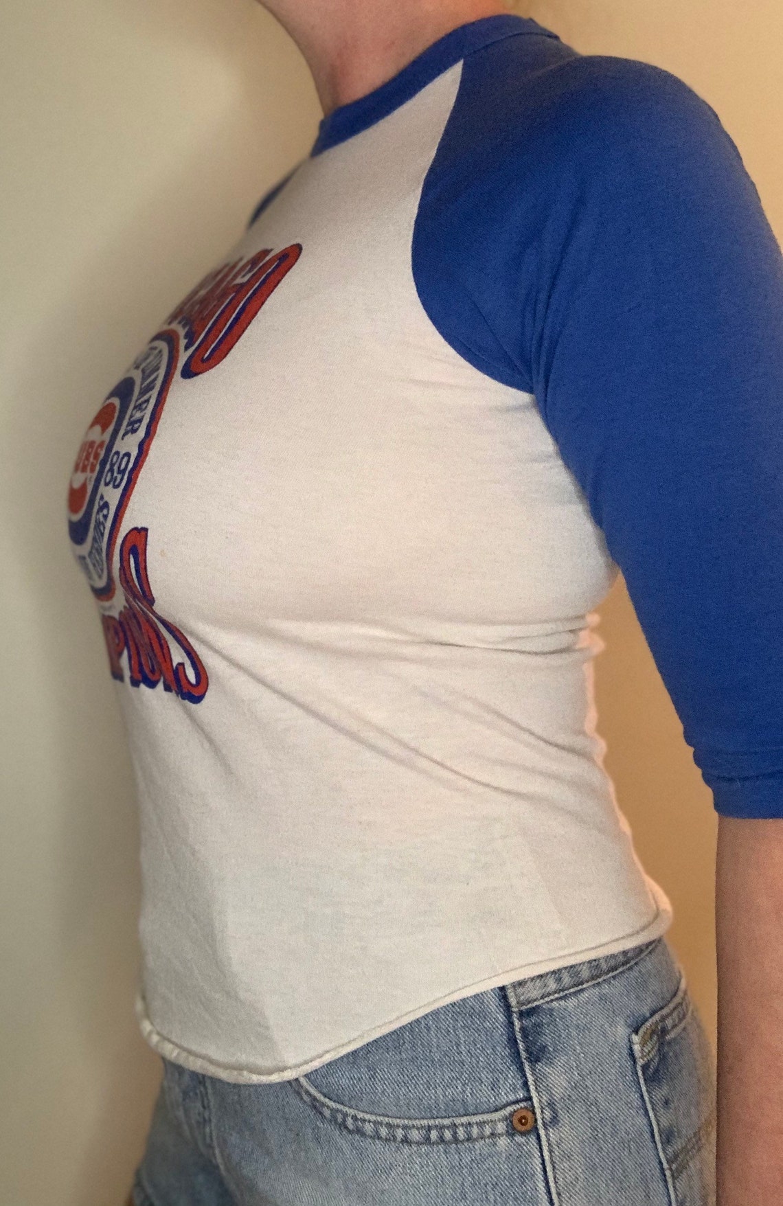 Vintage 80s Chicago Cubs MLB Baseball Graphic Tee Etsy