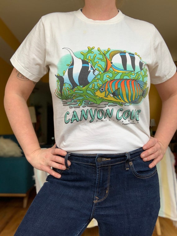 Vintage 80s 90s Canyon Cove tropical fish Philipp… - image 5
