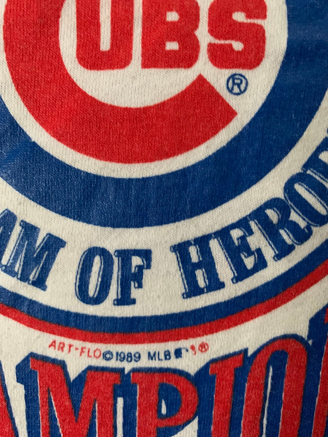 Vintage 80s Chicago Cubs MLB Baseball Graphic Tee Etsy