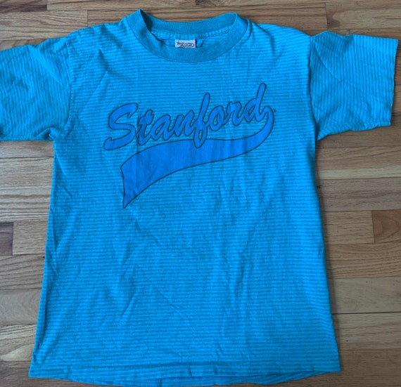 Vintage 80s 90s Stanford blue striped crewneck te… - image 9