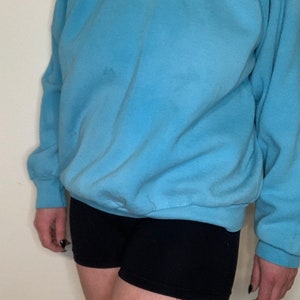 Vintage 80s 90s blank baby blue crewneck pullover by Fruit of the Loom