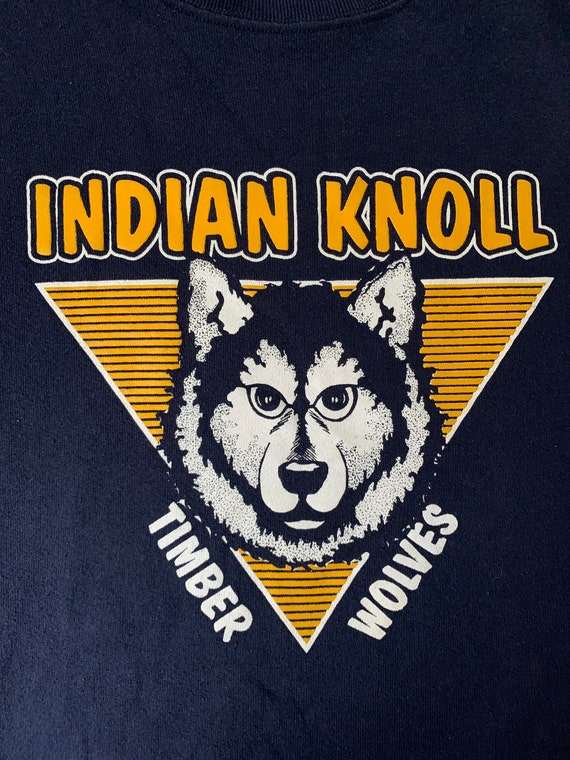 Vintage 90s Indian Knoll Timber Wolves School Masc