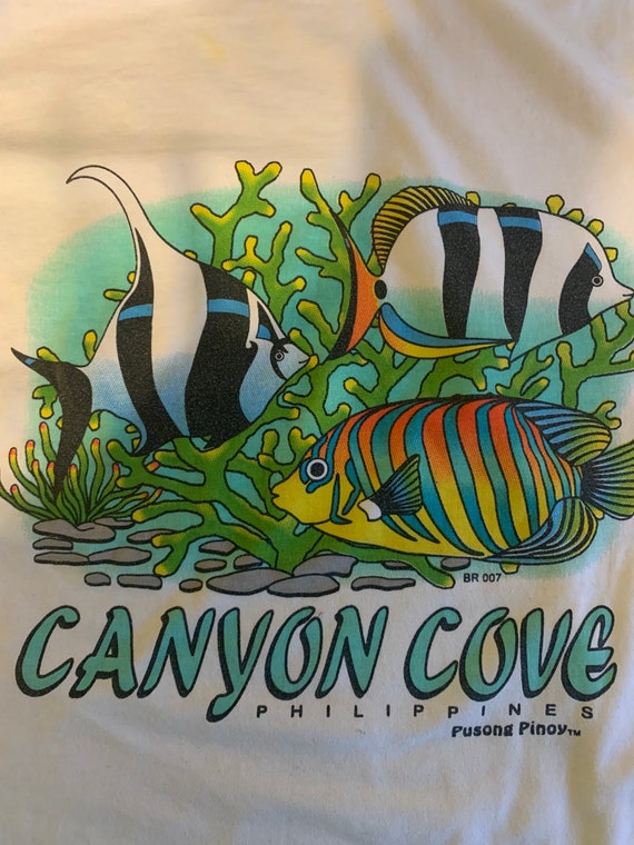 Vintage 80s 90s Canyon Cove tropical fish Philipp… - image 3