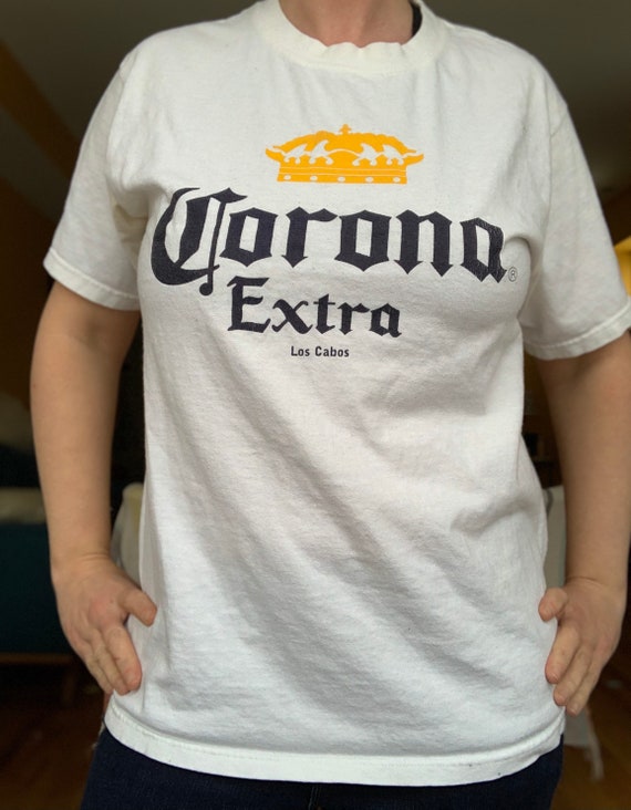 Corona Extra Men's Logo T-Shirt | 100% Cotton Official Licensed Tee | White | Size S - View #7