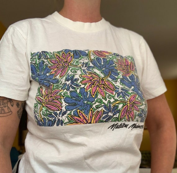 Vintage 90s Malibu Madness tropical abstract flor… - image 8