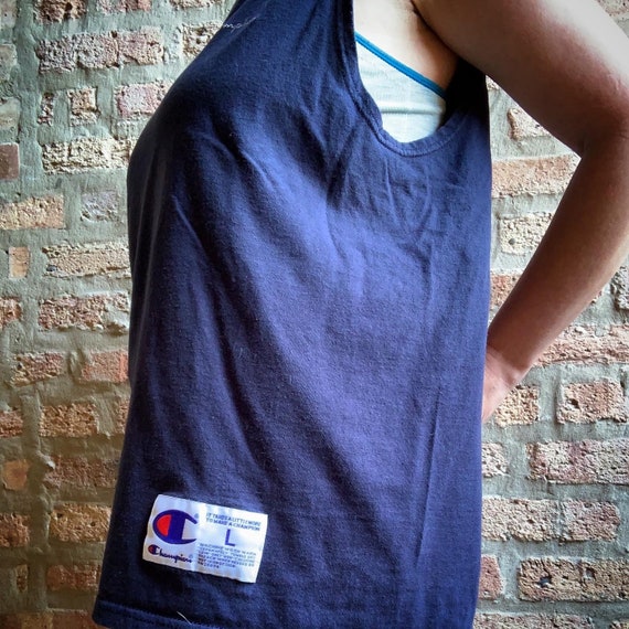 Vintage 80s 90s Champion navy blue athletic worko… - image 3