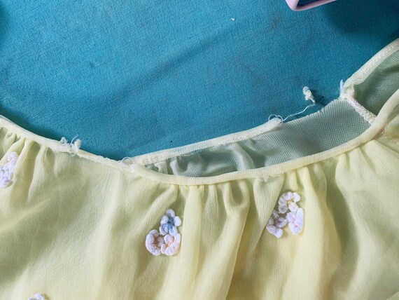 60s mod twiggy style yellow nightgown - image 9
