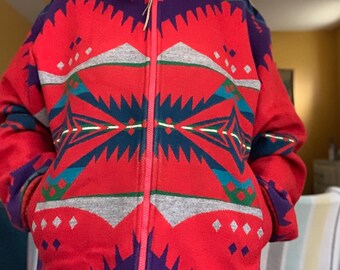 ジャケット・アウター 90s USA PENDLETON Native WoolJacket PENDLETON Native Wool Jacket 90 Navy Red Made In Usa Men's