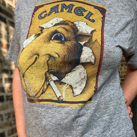 Vintage Joe Camel cigarette rare rayon blend tee - image 1