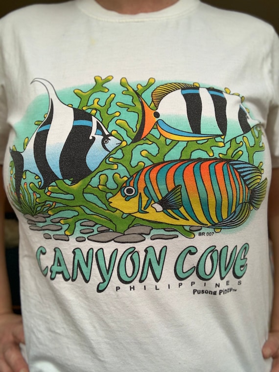 Vintage 80s 90s Canyon Cove tropical fish Philipp… - image 1