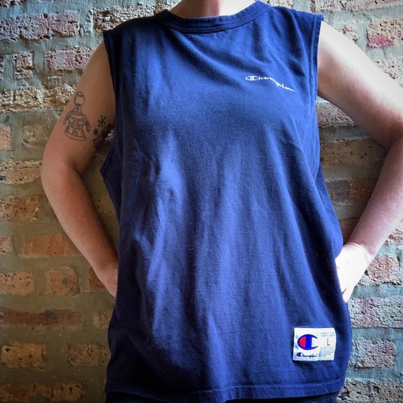 Vintage 80s 90s Champion navy blue athletic worko… - image 2