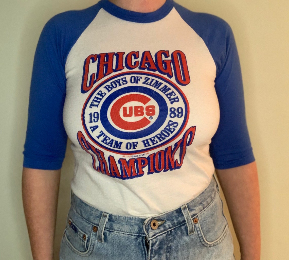 Vintage 80s Chicago Cubs MLB Baseball Graphic Tee Etsy