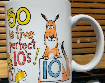 Shoebox Greetings coffee mug—birthday turning 50 NOS in the box