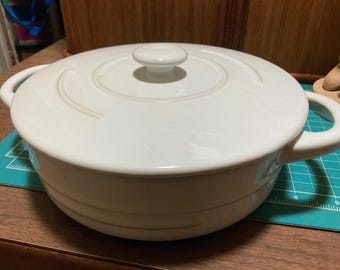 Pier 1 Brie baker set. Hand-painted stoneware
