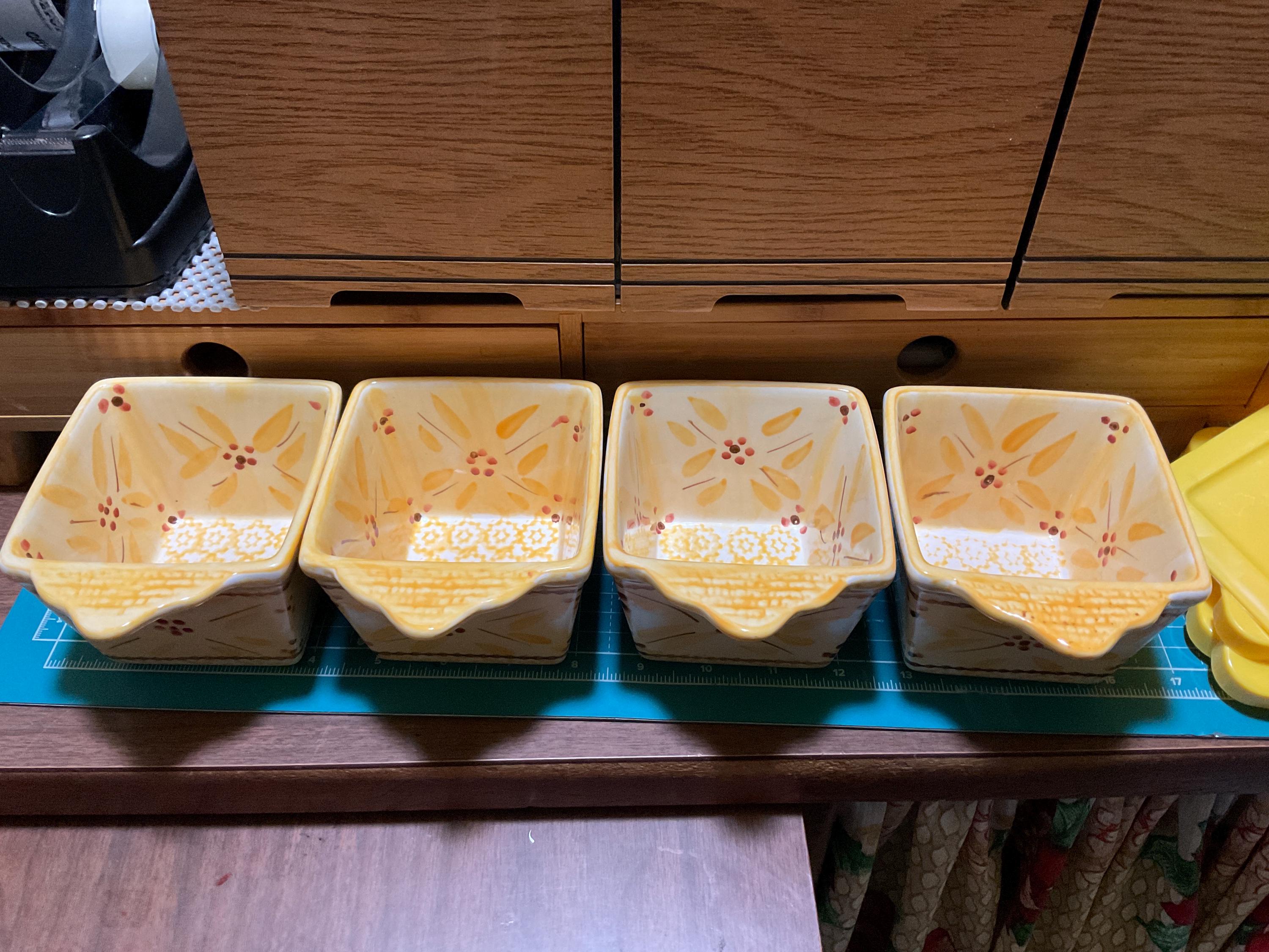 4 Piece Temp-tations Bakeware/ramekin Set With Lids - Etsy