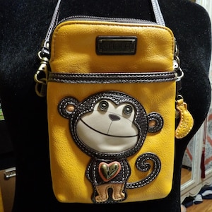 Chala crossbody cross-body purse/wallet Faux Leather "Monkey".