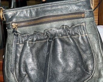 Fossil forest green crossbody leather purse.