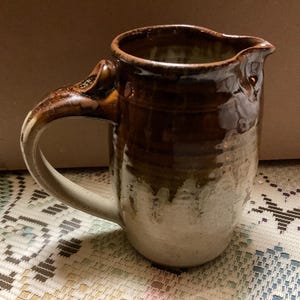 Signed studio pottery small water/creamer pitcher