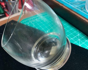 Crate and Barrel tilted wine glasses. set of 5