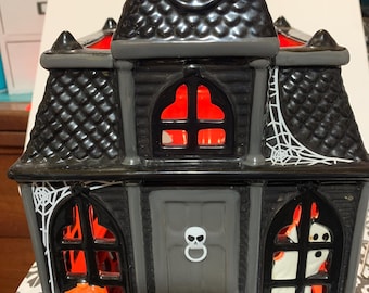 Vintage Halloween Luminary by Slatkin and Company-Haunted House (RARE)