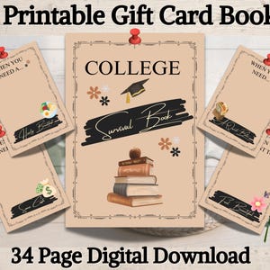 Libro de tarjetas de regalo para sobrevivir en la universidad. ¡Una idea de regalo única que es perfecta para cualquier estudiante! ¡Haciendo que el regalo de regalar tarjetas de regalo sea más significativo!