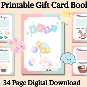 Carnet de cartes-cadeaux pour bébé. Une idée cadeau unique, parfaite pour une baby shower ou un nouveau-né ! Offrez des cartes-cadeaux plus attentionnées !