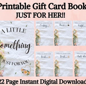 ¡Libro de tarjetas de regalo imprimibles solo para ella! ¡Una idea de regalo única que es perfecta para cumpleaños, el Día de la Madre o cualquier ocasión especial!