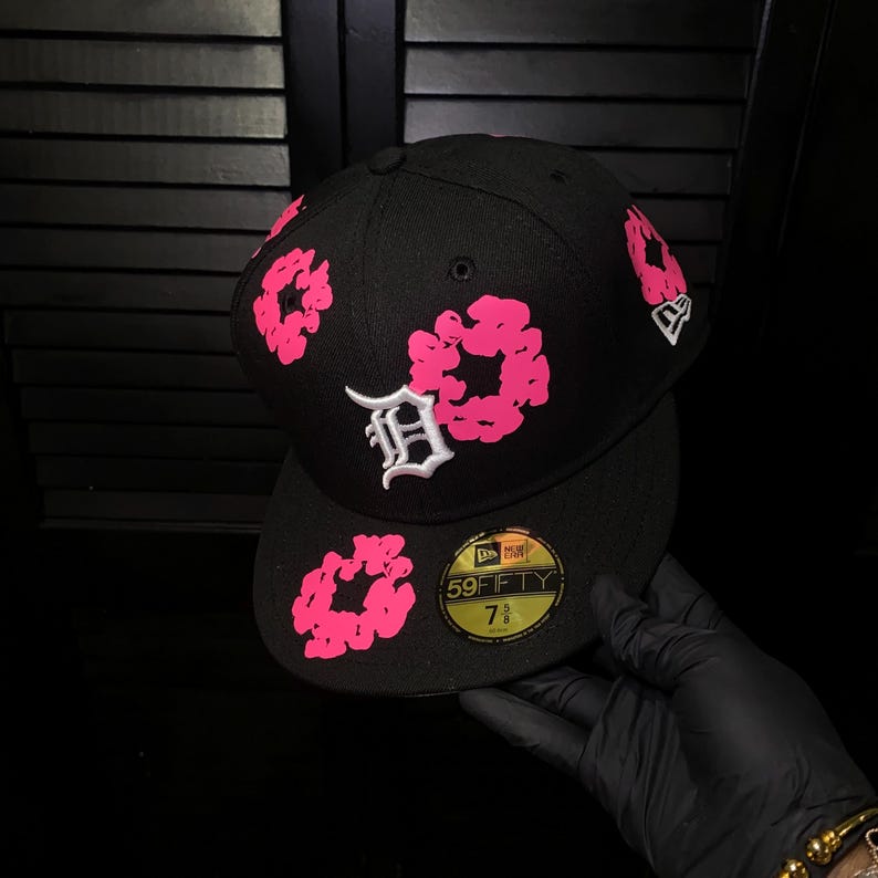 Denimtranen op maat gemaakt TIGERS | PINK FLOWER