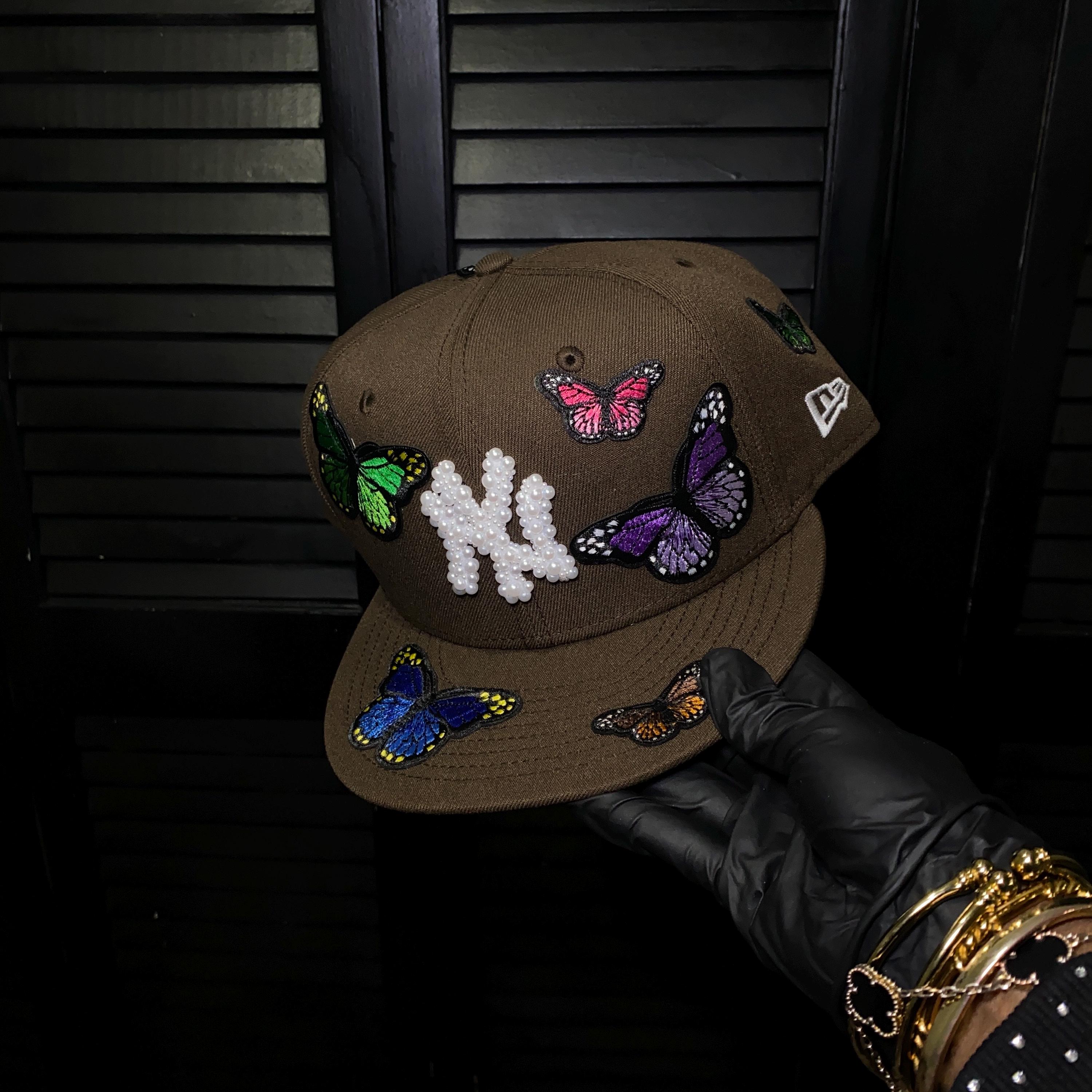 Uplifted Mindz Handmade Butterfly Embellished Tan Hat 619jCuqNpgL._AC_UY1000_.jpg main image 4