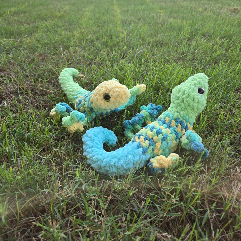 No-sew Crochet Lizard Pattern – Amigurumi Plush PDF – Beginner Friendly ...