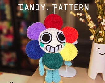 Dandy Flower, modello all'uncinetto a bassa cucitura, Dandys World