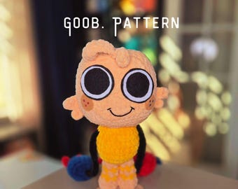 Modello all'uncinetto Goob LOW-SEW Dandys World, personaggio del gioco