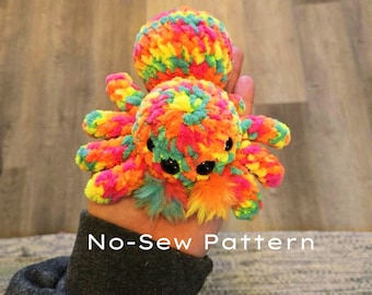 Spider Crochet Pattern- No Sew Animal Plushie