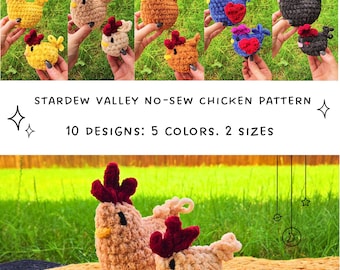 No Sew Chicken Crochet Pattern: Stardew Valley Amigurumi PDF