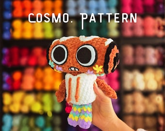 Cosmo LOW-SEW Dandys World schema all'uncinetto, amigurumi