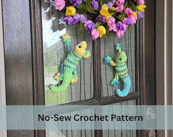 No Sew Crochet Lizard Pattern – Amigurumi Plush PDF – Beginner Friendly Crochet
