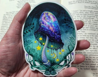 Inky Cap Mushroom Celestial Sticker