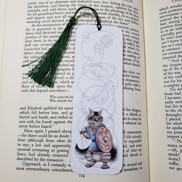 Freyar Goes Viking Warrior Cat Bookmark