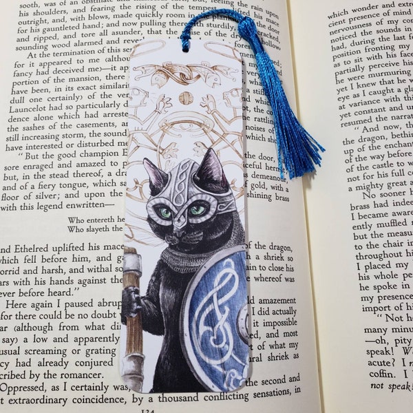 Veggie Goes Viking Warrior Cat Bookmark