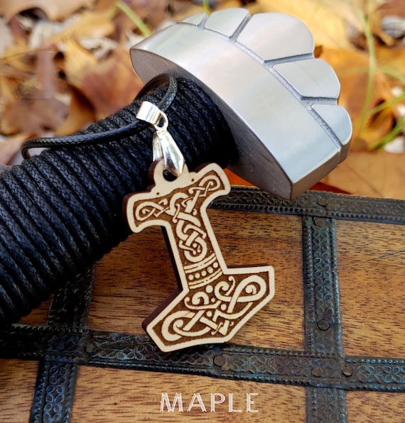 Wooden mjolnir hotsell pendant