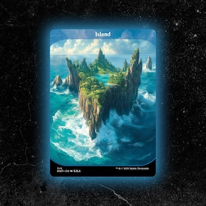 Island - Custom Full Art Basic Land for MTG Card - High-Quality, Durable, and Affordable!