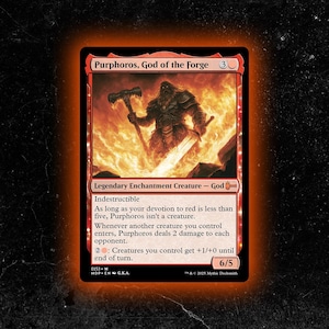 Purphoros, Dios de la Forja - Tarjeta proxy personalizada de Magic: The Gathering: ¡de alta calidad, duradera y asequible!