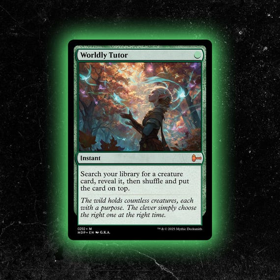 Worldly Tutor - Custom Proxy Commander Card - Etsy Israel
