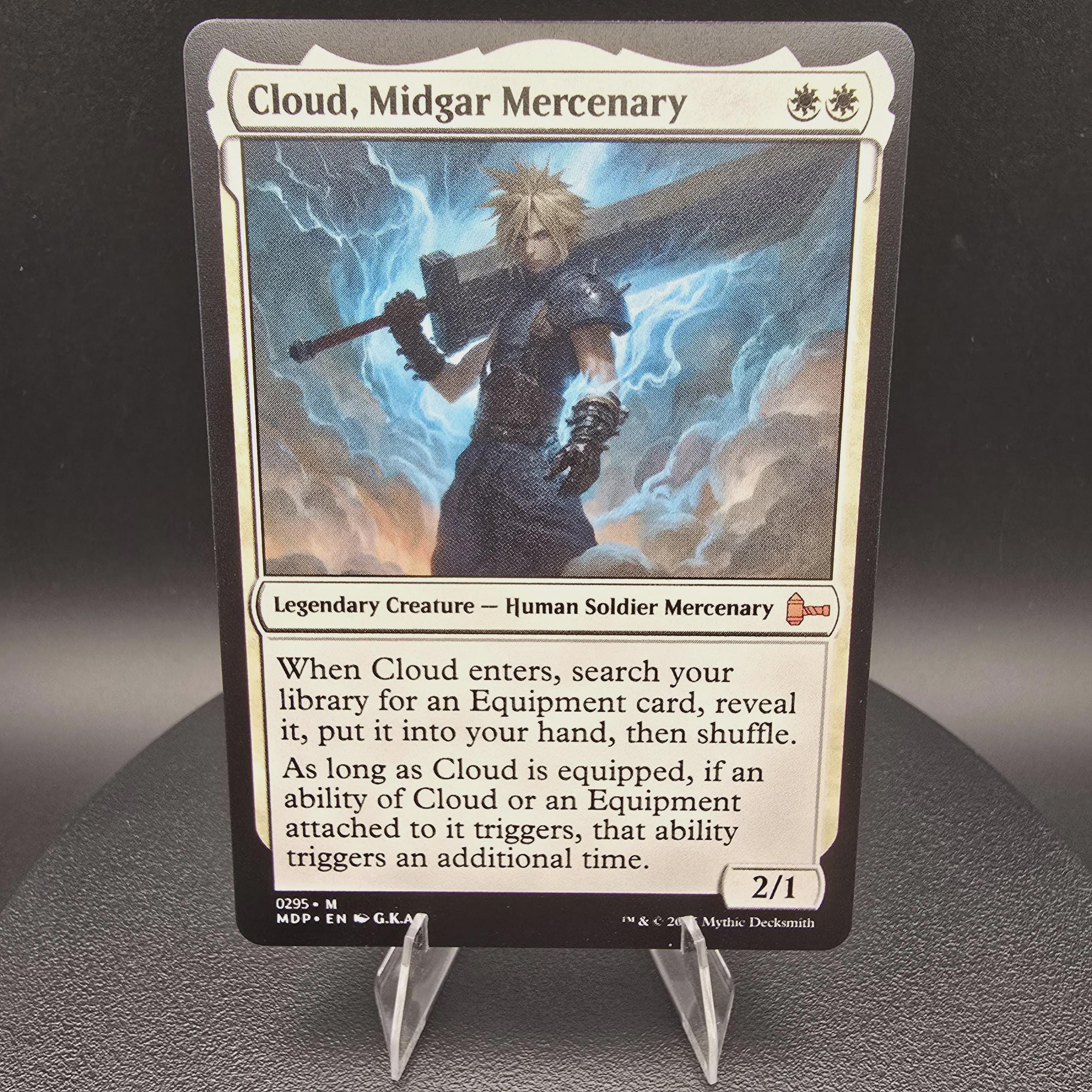 cloud midgar mercenary mtg card Ultra PRO - Final Fantasy x Universes Beyond Cloud, Midgar Mercenary  (Commander) 100ct Deck Protector Sleeves for Magic: The Gathering