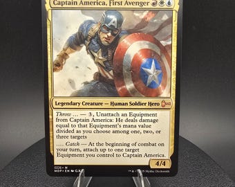 Captain America, First Avenger - Custom Proxy Commander Card - Etsy