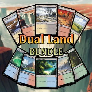 Dual Land-bundel (één van elk) - Custom Proxy Magic: The Gathering Card - Hoogwaardig, duurzaam en betaalbaar!
