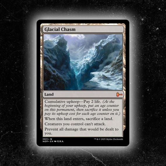 MTG Glacial Chasm 英語 3枚 Glacial Chasm - Custom Proxy Commander Card - Etsy Canada