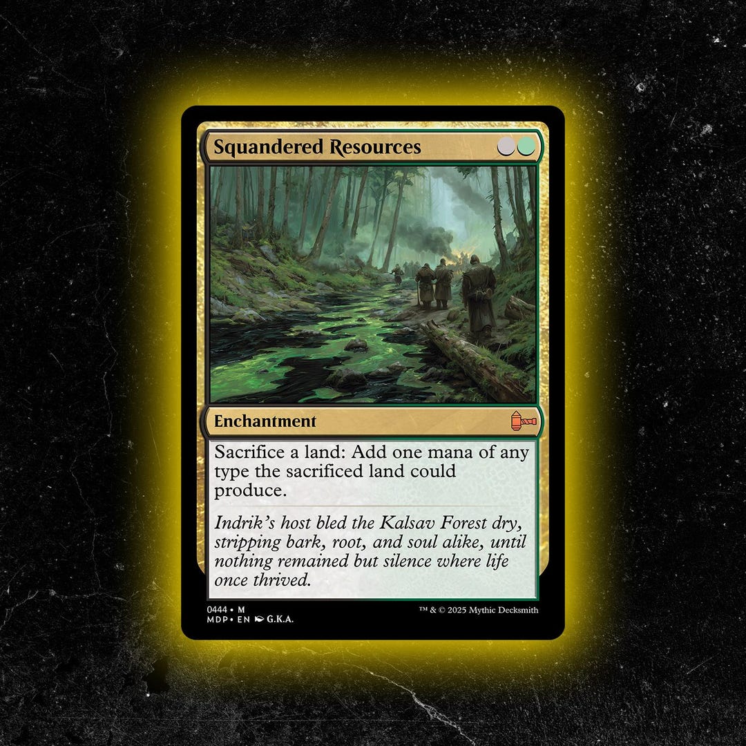Squandered Resources - Custom Proxy Commander Card - Etsy Israel Squandered Resources - Custom Proxy Commander Card - Etsy Israel