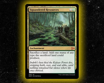 Squandered Resources (custom Card Alternate Full Art) - Etsy